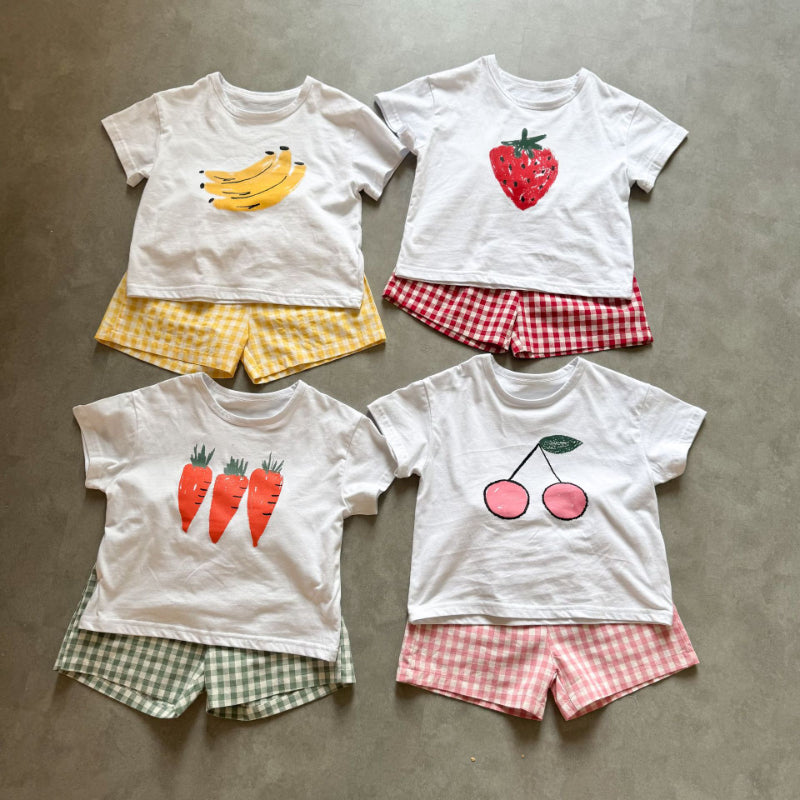 【BABY&KID】夏新作 フルーツプリントセットアップSK063006