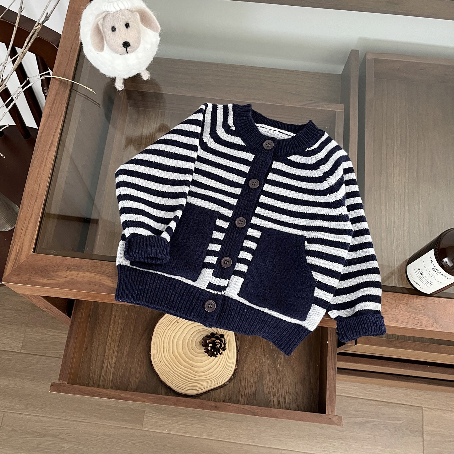 【BABY&KID】オシャレボーダーカーディガンSK022205