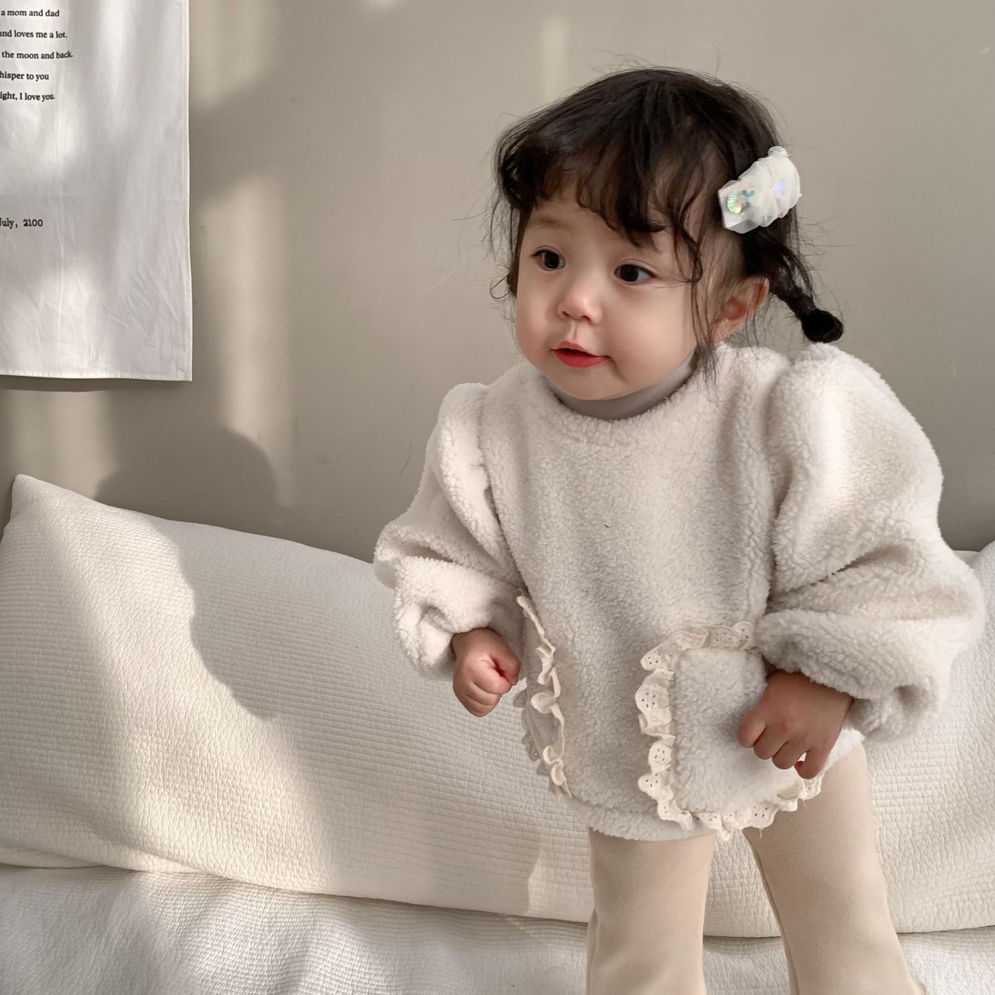【BABY&KID】もこもこ厚手レーストップスSK012413