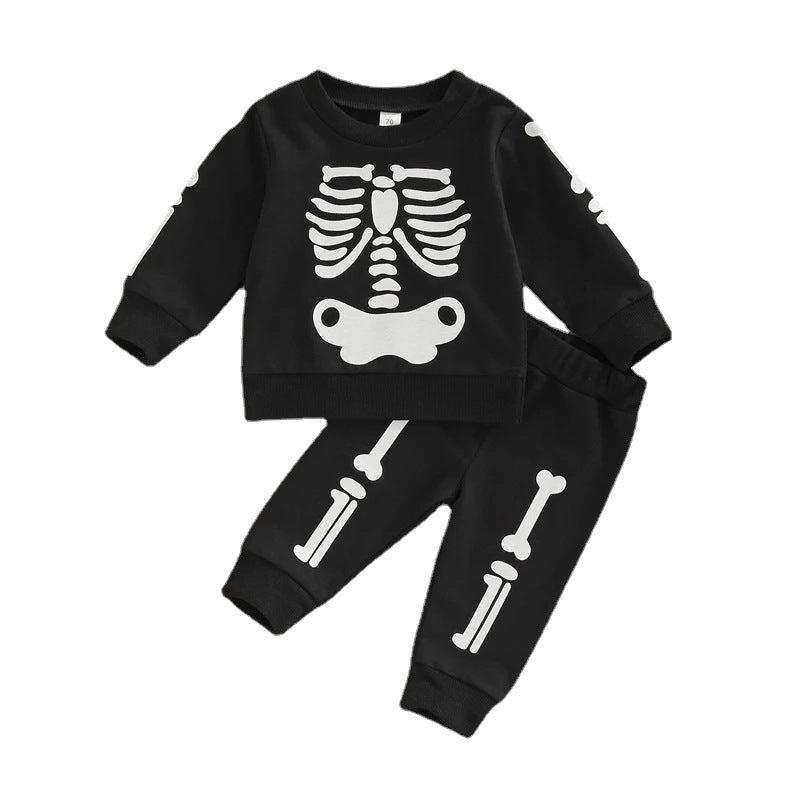 【BABY&KID】ハロウィンスカルボーンセットアップSK102010