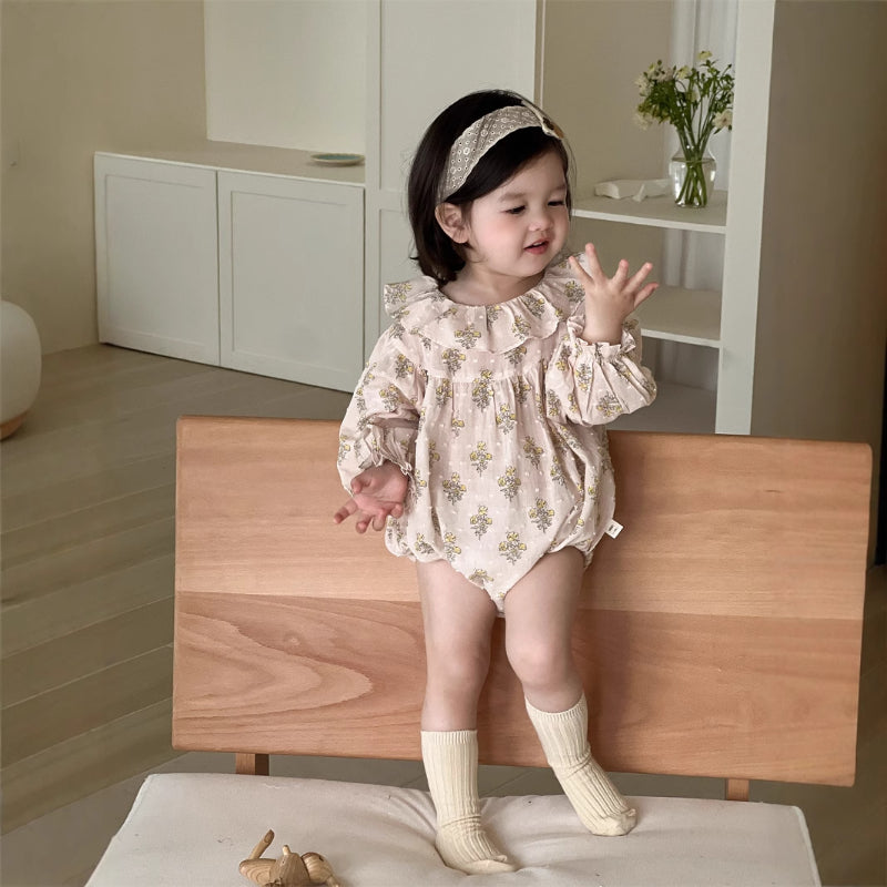 【BABY】小花柄ロンパースSK100805