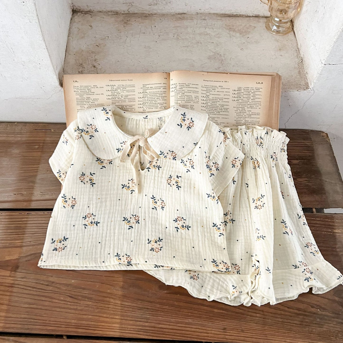 【BABY】コットン花柄半袖ロンパース、キャミロンパース、トップスセット、サロペットSK062112