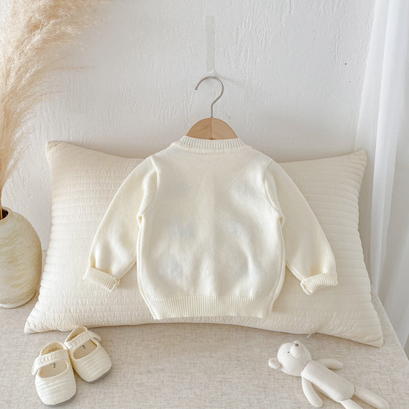 【BABY】わんちゃん刺繍ニットカーディガンSK092426