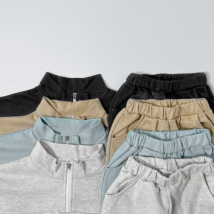 【BABY&KID】ハイネック暖かいオシャレセットアップSK030314