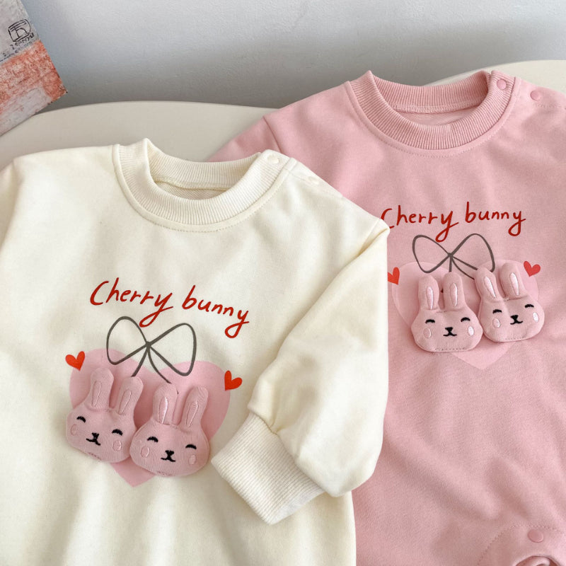 【BABY】キュートラビット長袖カバーオールSK092820
