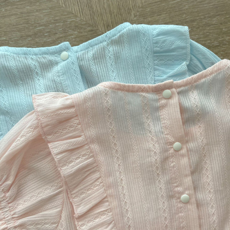 【BABY】夏新作 刺繍入り半袖ロンパースSK091318