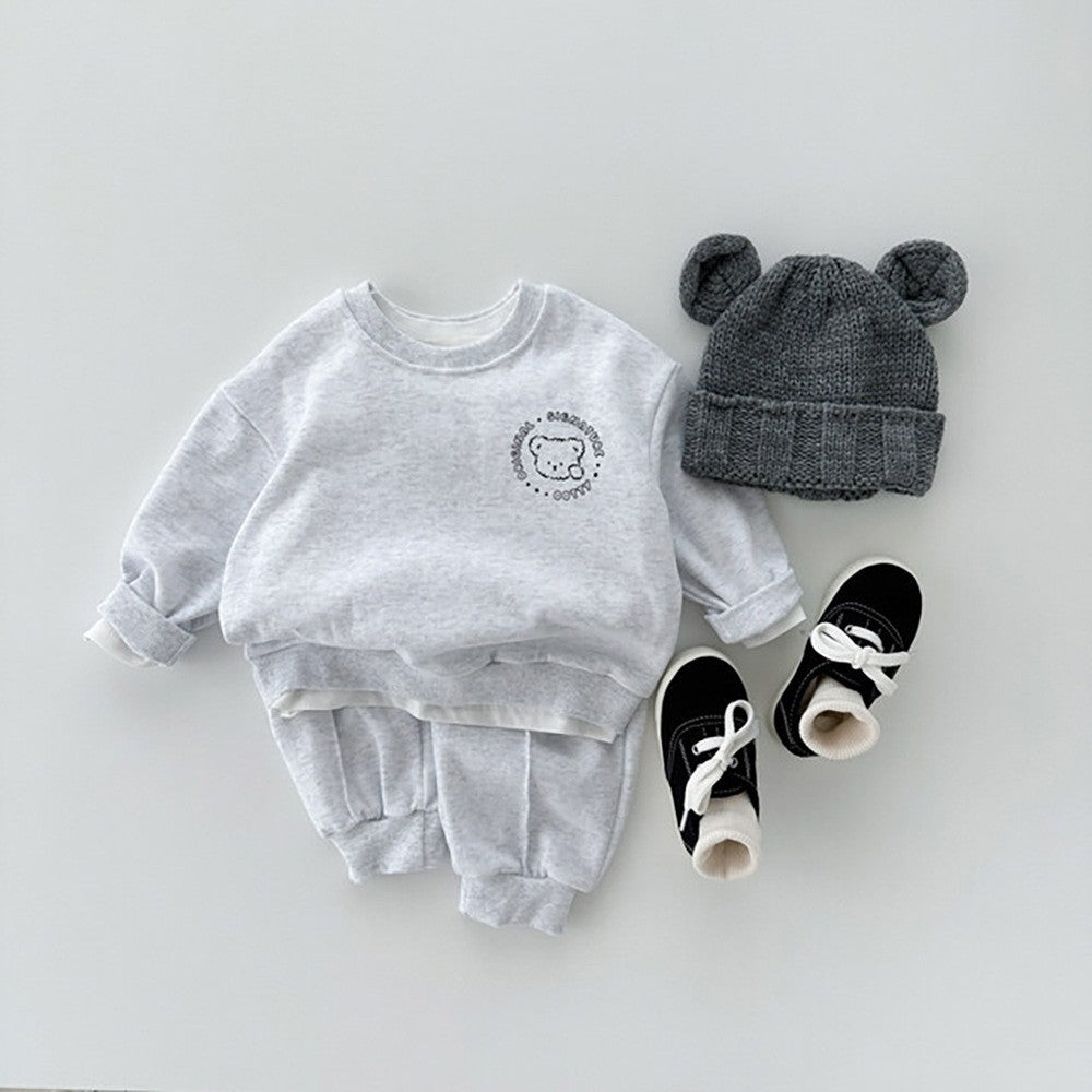 【BABY&KID】カートゥーンクマ可愛いセットアップSK023104