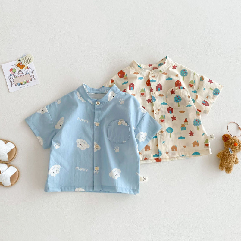 【BABY&KID】夏新作 総柄可愛いTシャツSK080607