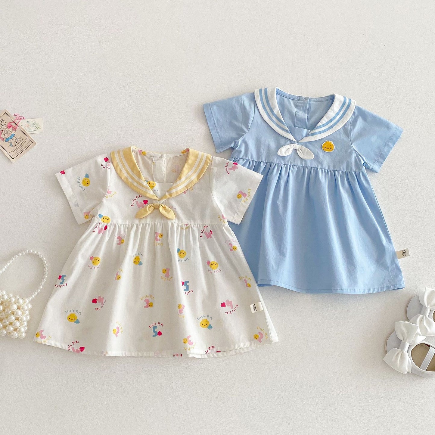 【BABY&KID】夏新作 可愛いセーラーワンピースSK061610