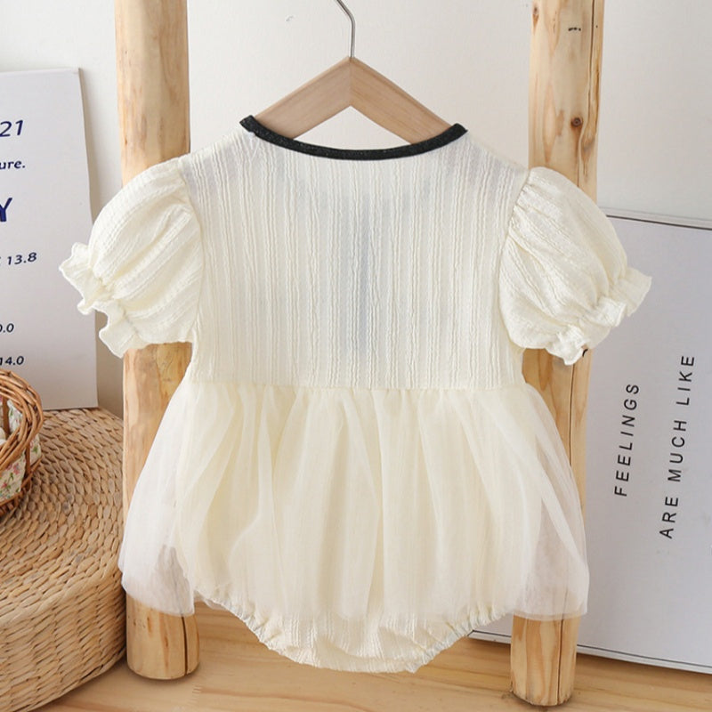 【BABY】夏新作 小香風チュールロンパースワンピースSK091923