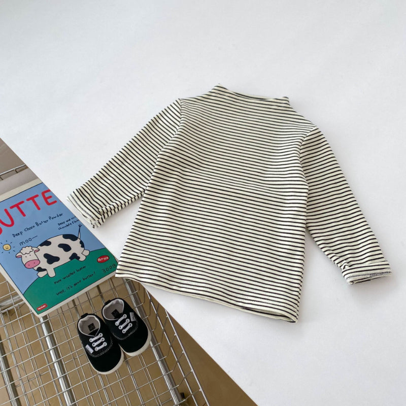 【BABY】無地デニムサロペット、ボーダーTシャツSK100632