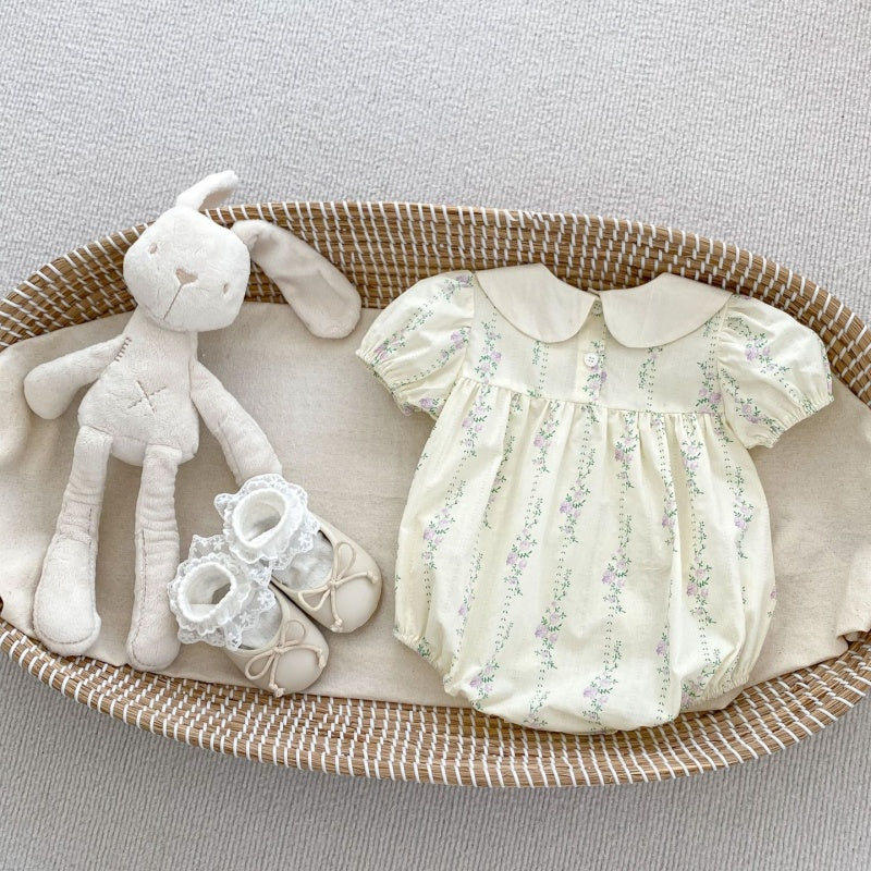 【BABY】夏新作 刺しゅう入り 丸えりロンパースSKO70708
