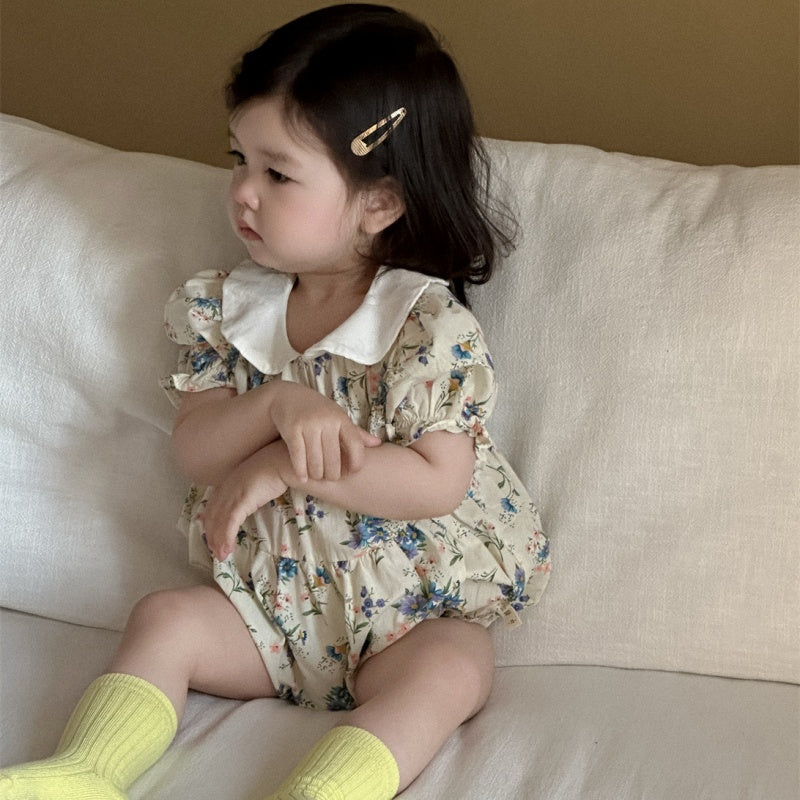 【BABY】夏新作小花柄ロンパースSK105701