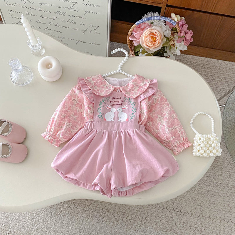 【BABY】うさぎサロペットパンツ(ショートパンツ)SK092309