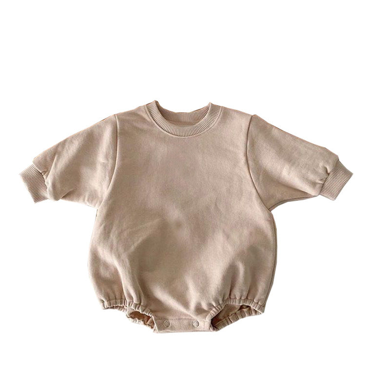 【BABY】無地長袖ロンパースSK030510