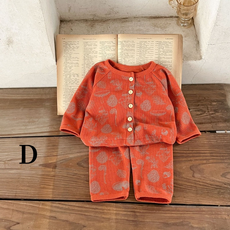 【BABY】ワッフルプリントセットアップSK010326