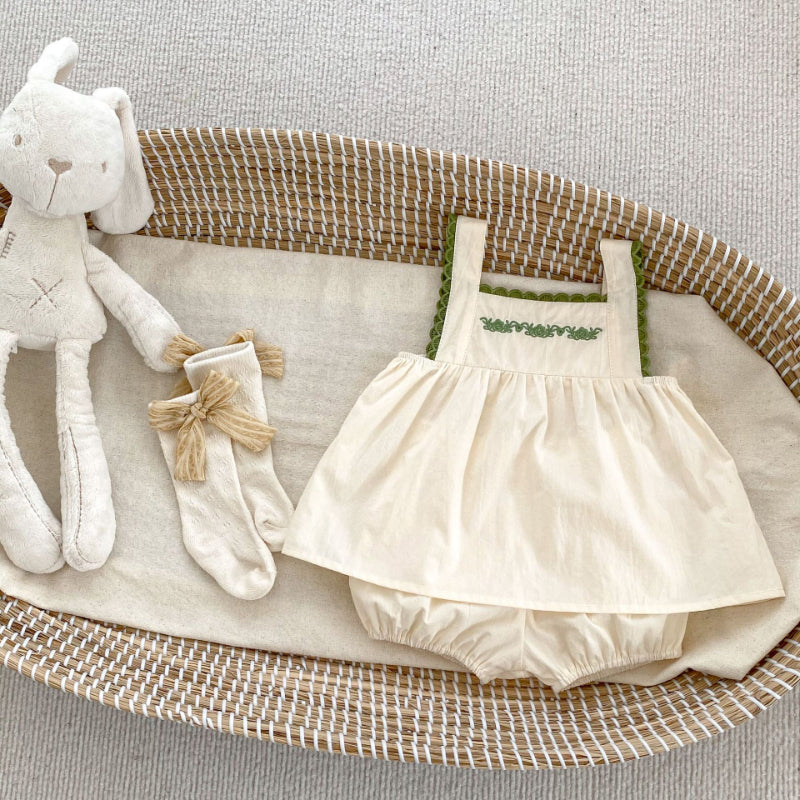【BABY】夏新作 無地刺繍セットアップSK091327