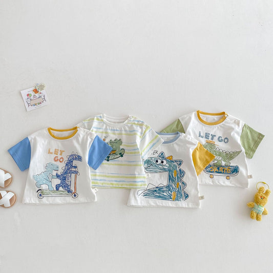 【BABY&KID】夏新作  ダイナソー柄TシャツSK061810
