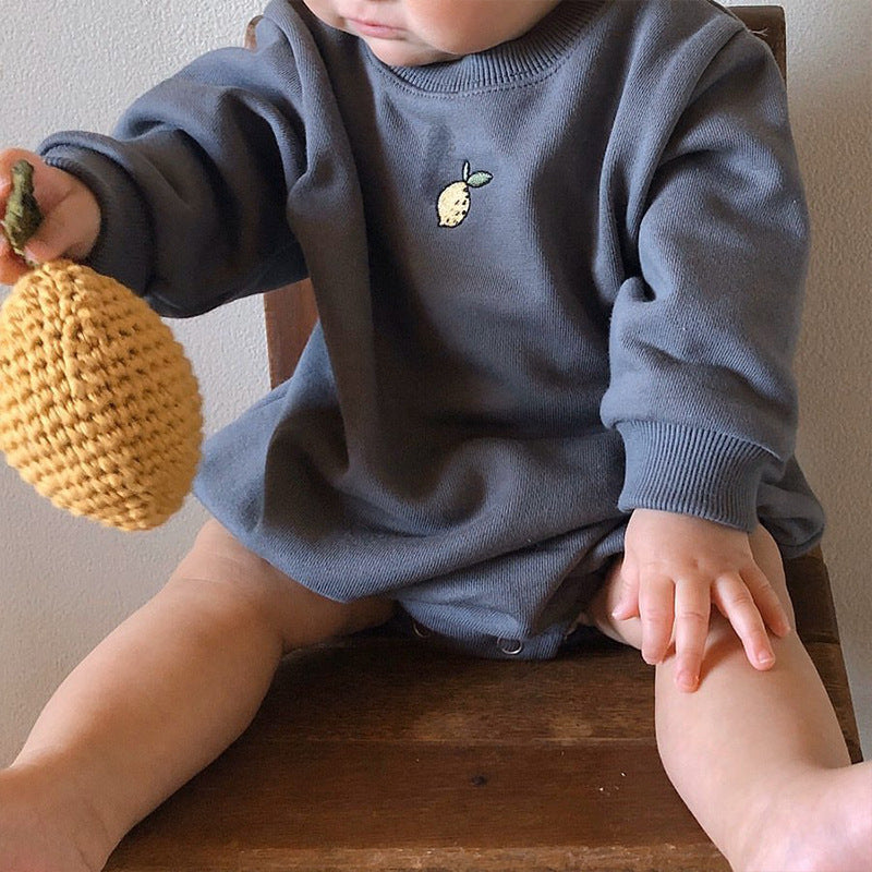 【BABY】洋ナシ刺繍ロンパースSK100723