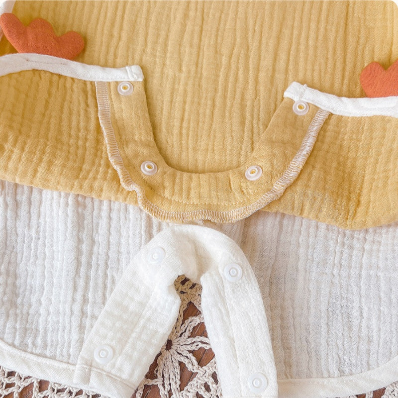 【BABY】夏新作 ノースリーブガーゼひよこカバーオールSK091811