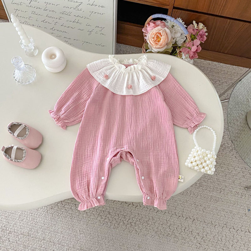 【BABY】長袖ガーゼカバーオールSK092305