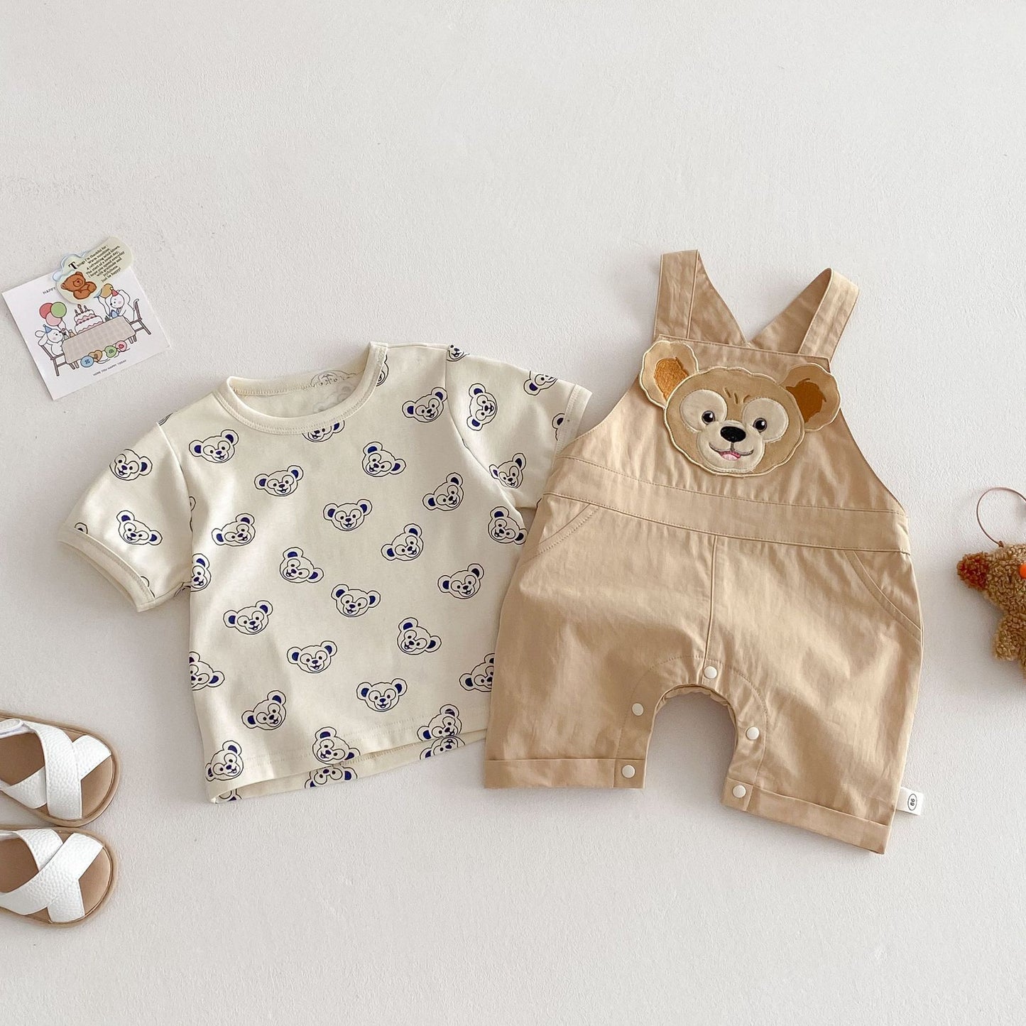 【BABY】夏新作 総柄カートゥーンロンパース、サロペット、TシャツSK061602