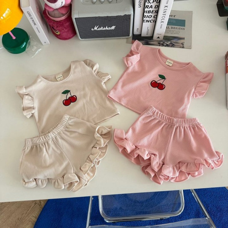 【BABY&KID】夏新作 さくらんぼセットアップSK080214