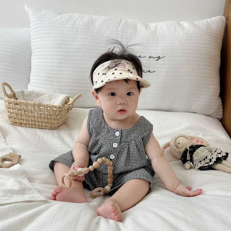 【BABY】夏新作 ノースリーブチェックカバーオールSK091834