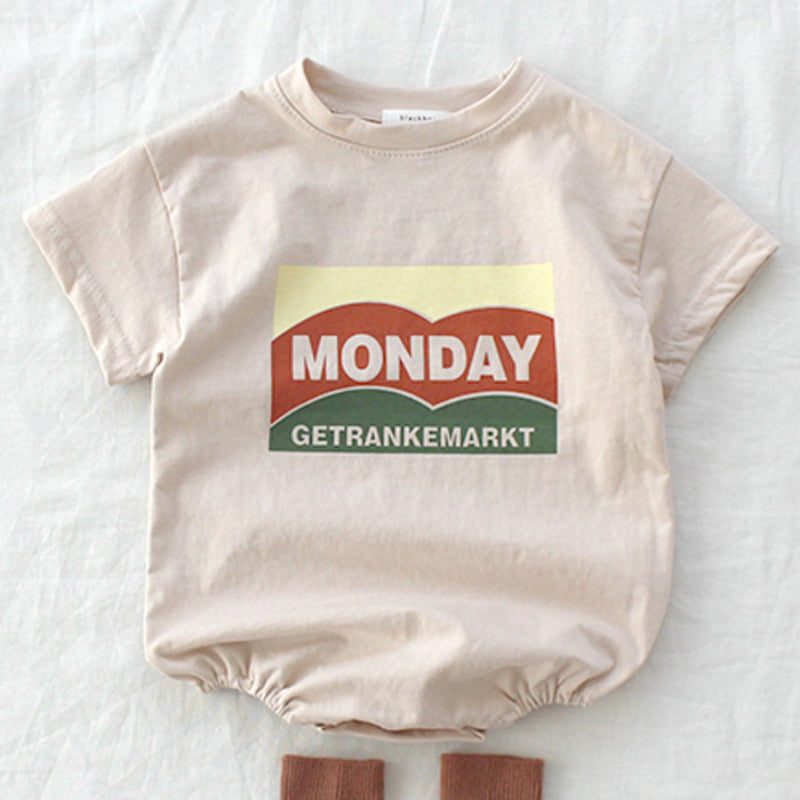 【BABY】夏新作 MondayプリントロンパースSK091709