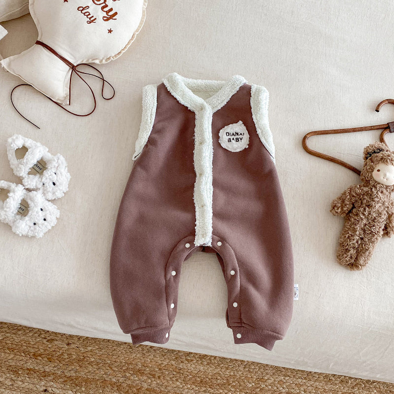 【BABY】冬新作 ロゴ刺繍オールインワンSK102109