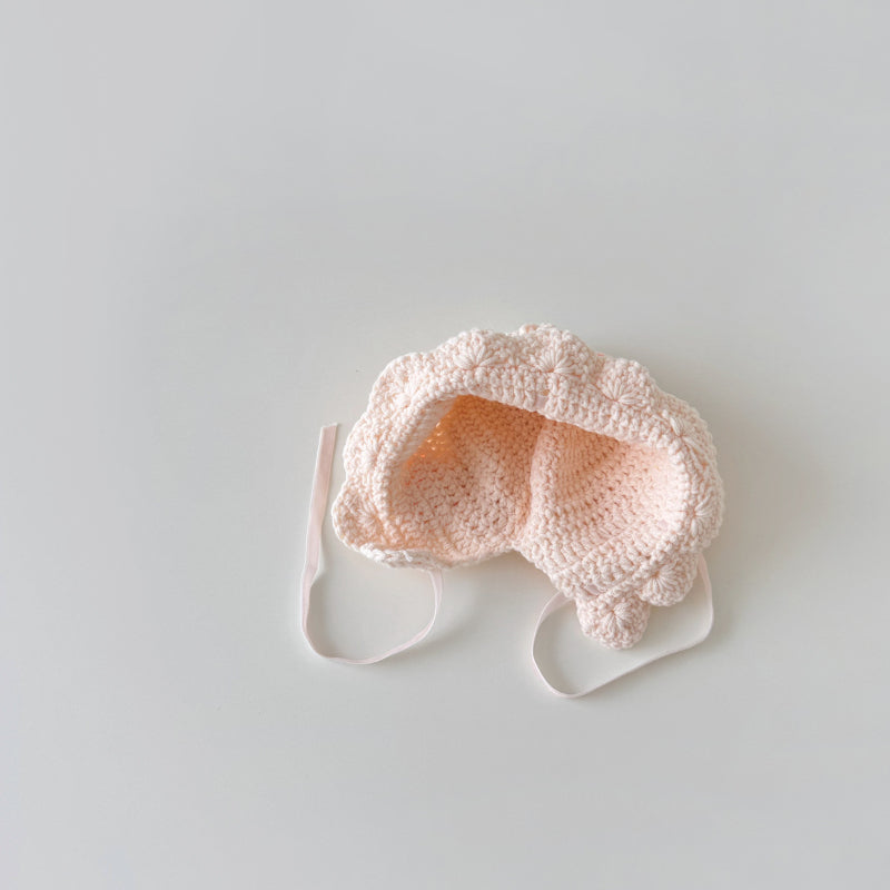 【HAT】透かし編み花柄ニット帽子SK101605