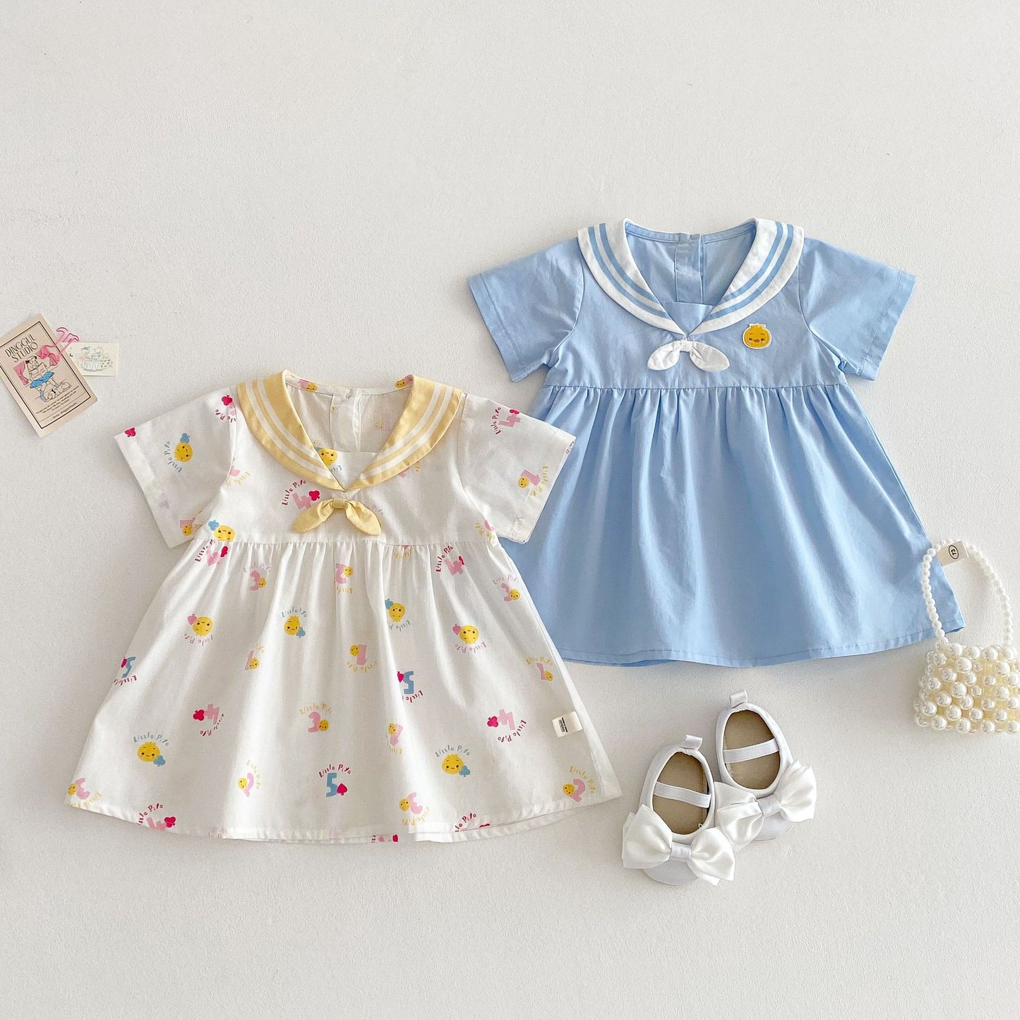 【BABY&KID】夏新作 可愛いセーラーワンピースSK061610