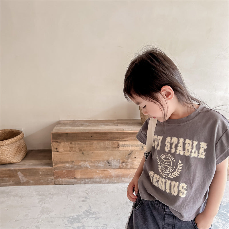 【BABY&KID】夏新作 ラグランスリーブプリントTシャツSK091615