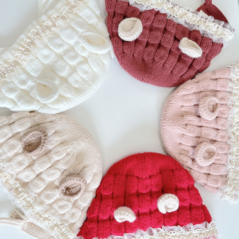 【HAT】レース花柄ベビーボンネットSK101617