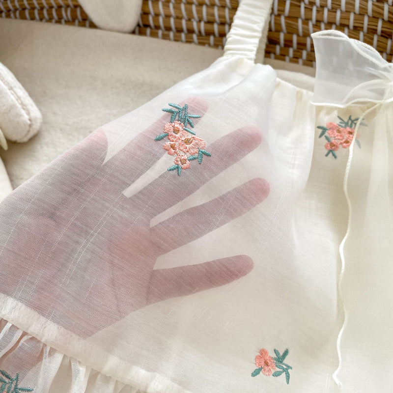 【BABY】夏新作 刺繍キャミロンパースワンピースSK072501