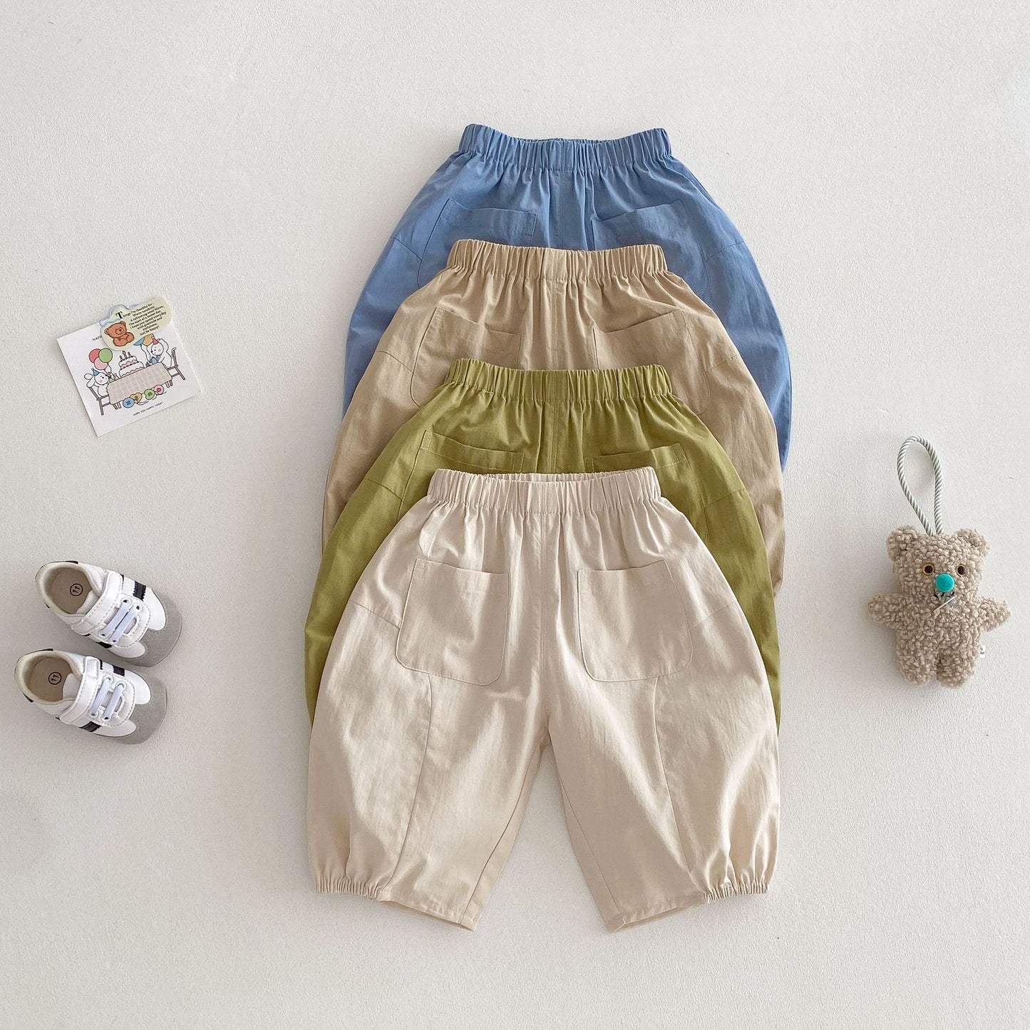【BABY&KID】夏新作 ベーシック無地パンツSK081301