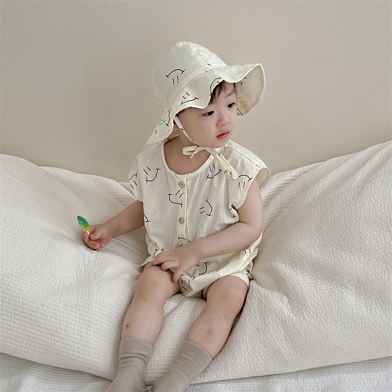 【BABY】夏新作 ニコちゃん、フルーツ柄オールインワンSK082310
