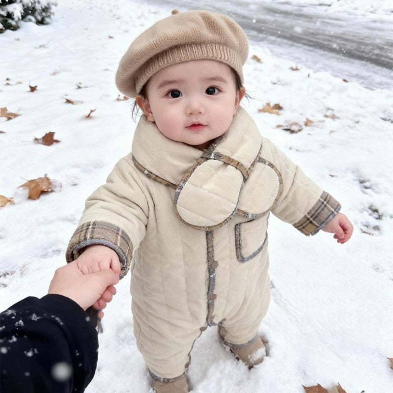 【BABY】冬新作キルティングあったかカバーオール&マフラーSK103212