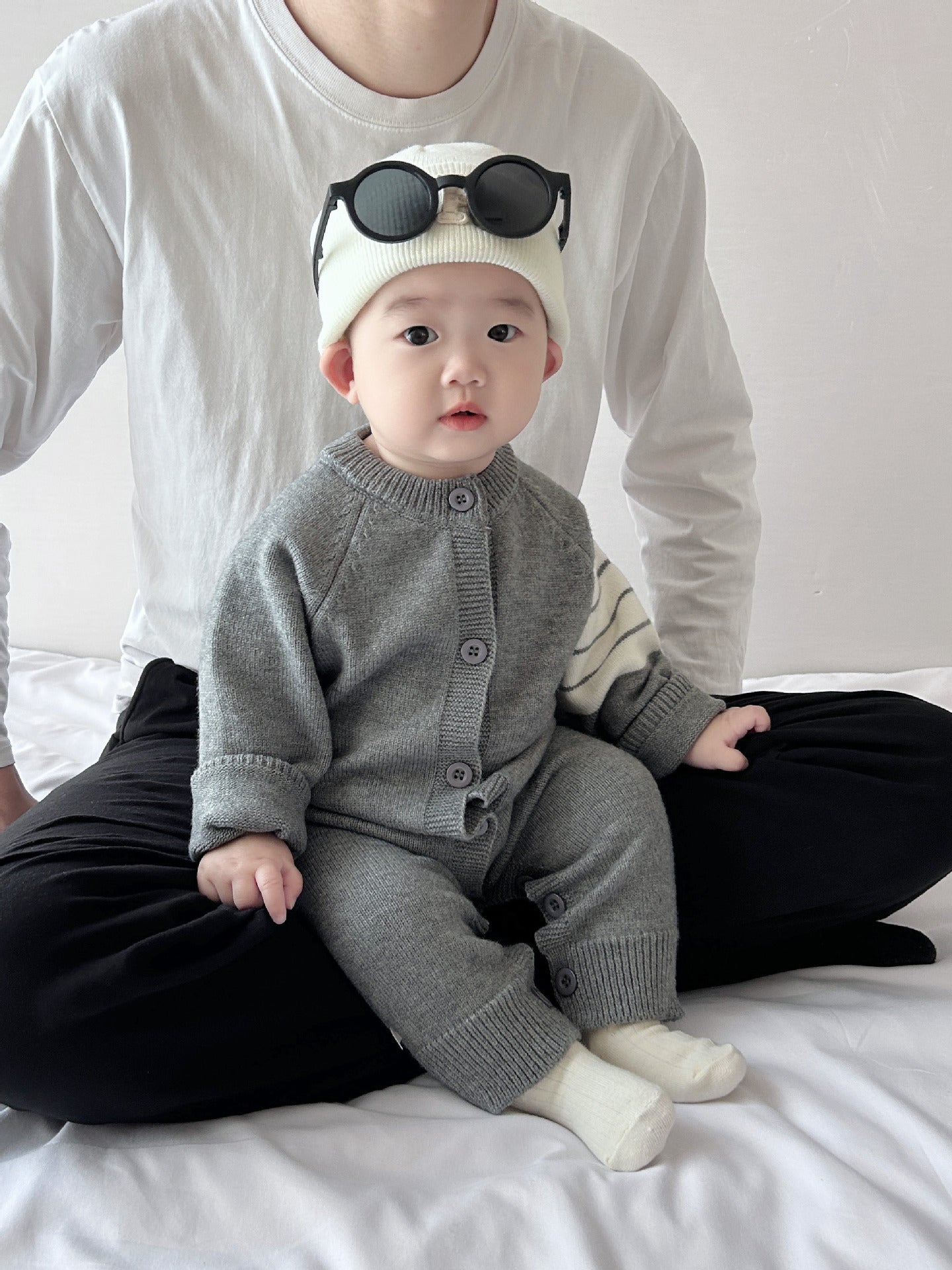 【BABY&KID】バイカラーニットオールインワンSK022207
