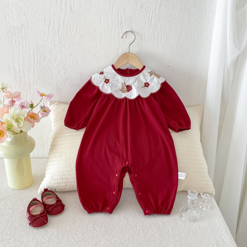 【BABY】小兔刺繍カバーオールSK092804