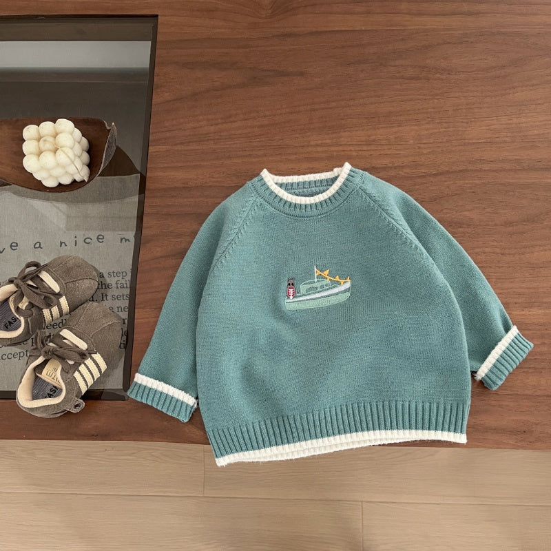 【BABY&KID】刺繍ニットセーターSK101833