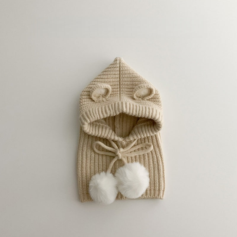 【HAT】クマ耳ポンポン帽子SK102438