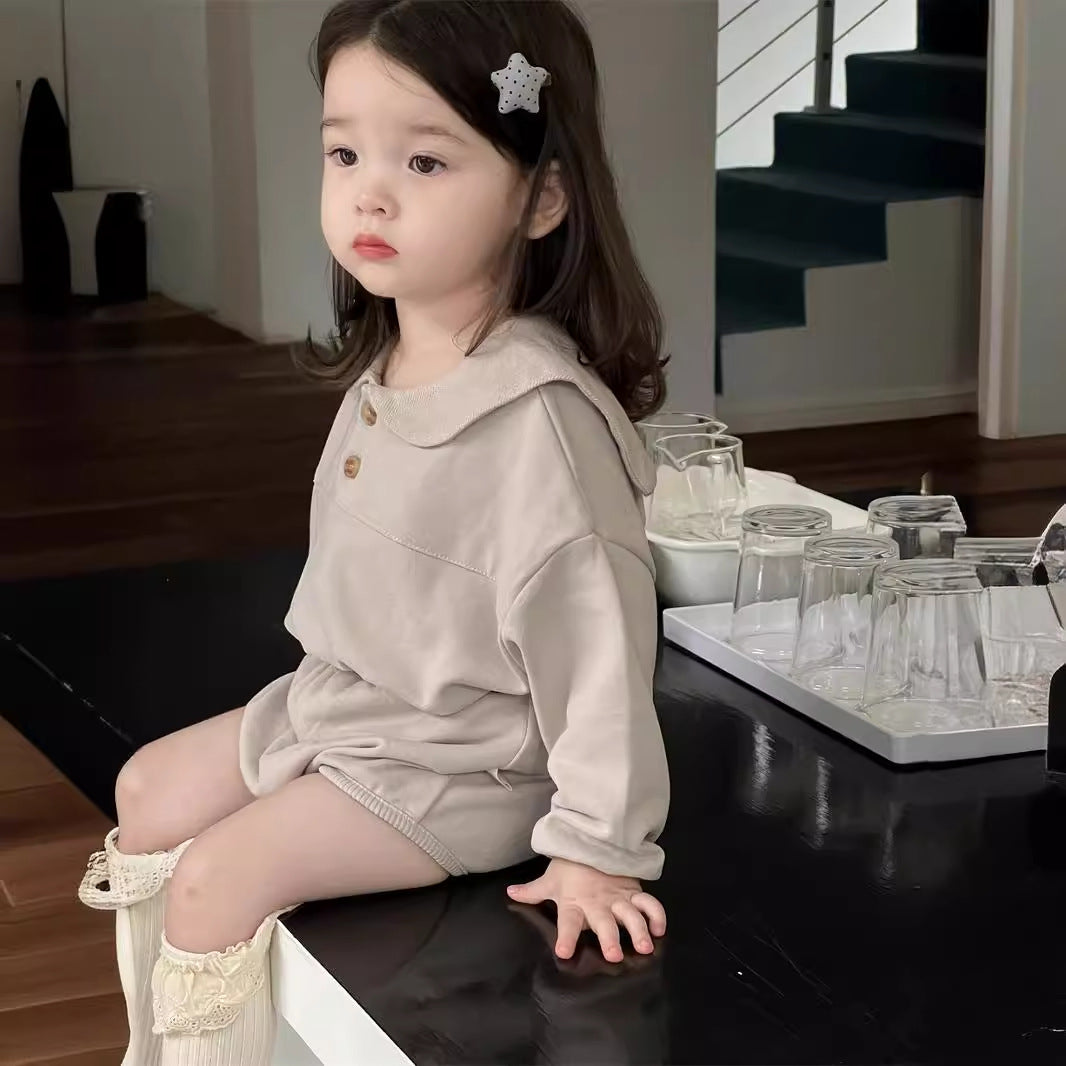 【BABY&KID】無地トップス&パンツセットSK012408
