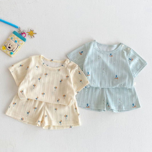 【BABY&KID】夏新作 風船柄半袖セットアップSK070208