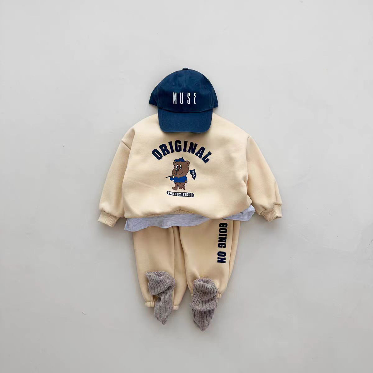【BABY&KID】韓国風 クマ柄セットアップSK023102