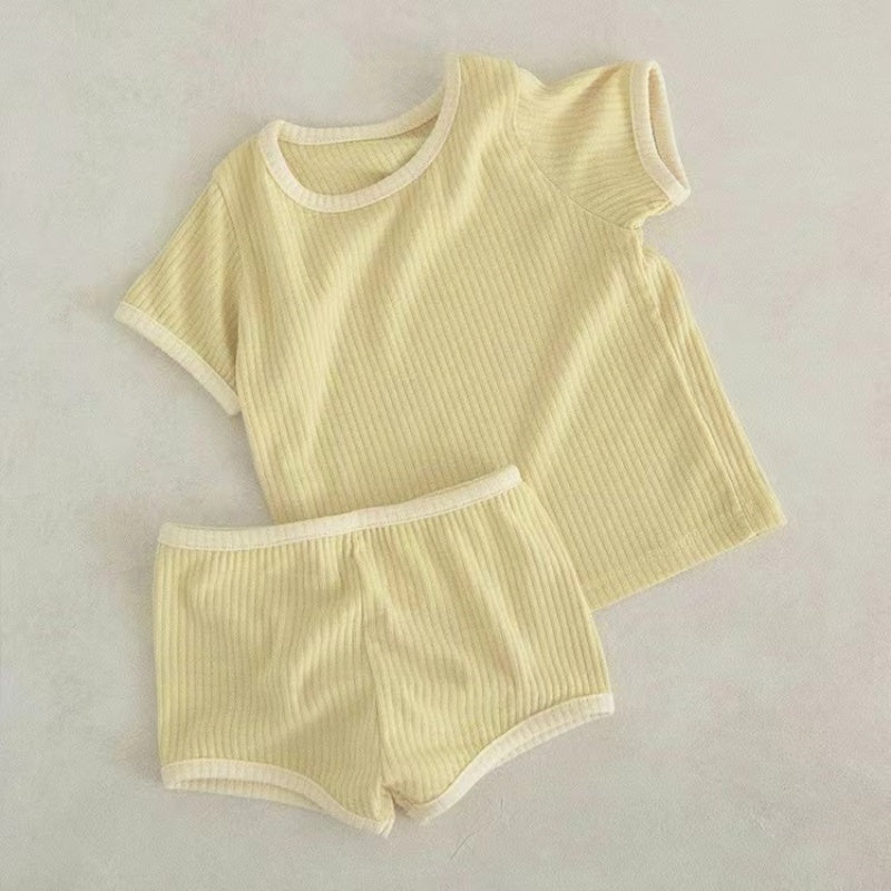 【BABY】夏新作 キャンディーカラーパイピングセットアップSK010212