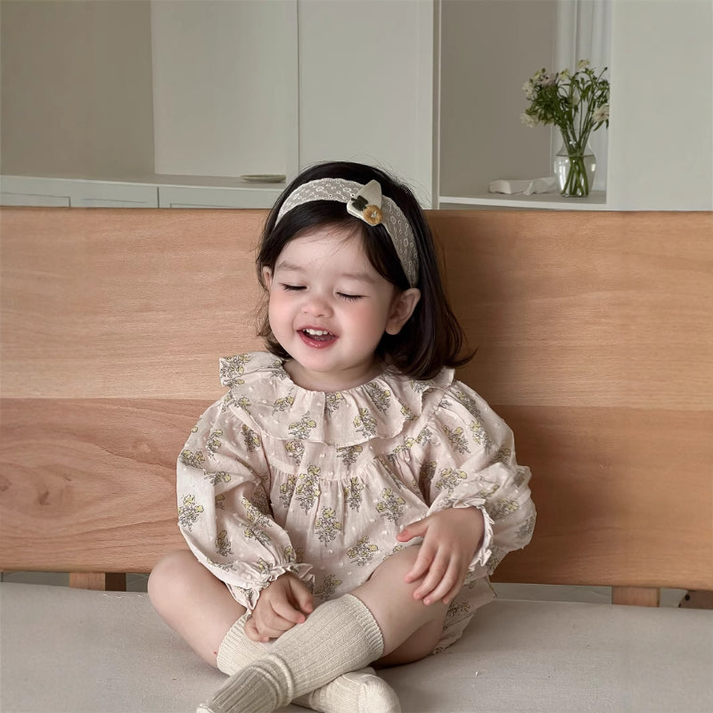 【BABY】小花柄ロンパースSK100805