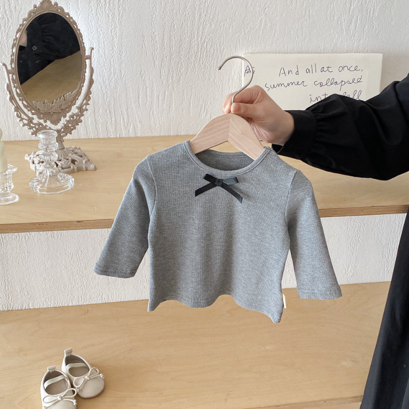 【BABY】韓国風蝶結び長袖TシャツSK100323