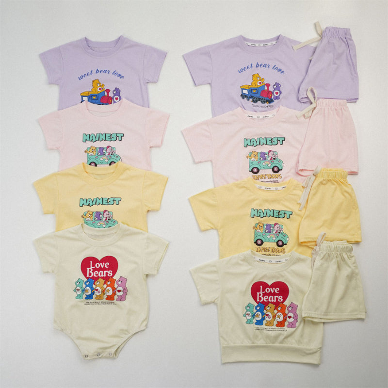 【BABY】夏新作 LOVE BEARSロンパースSK082201