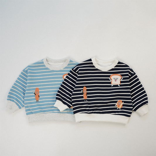 【BABY&KID】ボーダーパンプリントスウェットSK101549